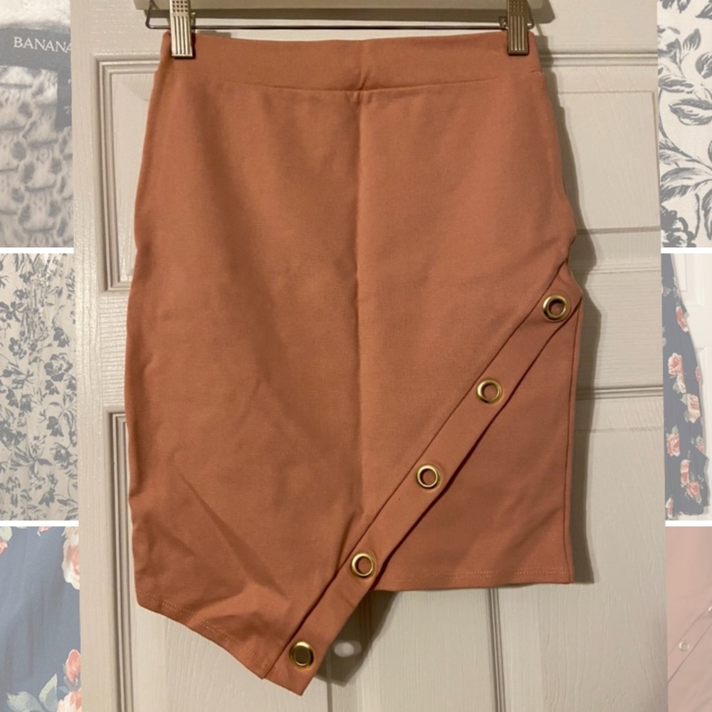 Asymmetrical midi skirt